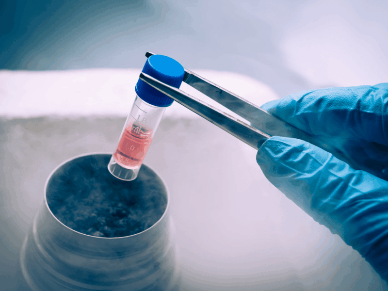 Stem cell vial